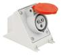 Imagem de Tomada Sobrepor Newkon 2p+t 32a 380/440v 9h Ip44 N3209 Steck Cor Vermelho