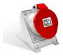 Imagem de Tomada Sobrepor Newkon 2p+t 32a 380/440v 9h Ip44 N3209 Steck Cor Vermelho