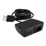 Imagem de Tomada Sonic Fixo Duplo 1Nbr 10A+2Usb Cabo 1,7M Preto