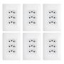 Imagem de Tomada tripla 10a com placa 4x2 Fame Habitat kit 6 un