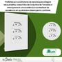 Imagem de Tomada Tripla 10A Simples Recta Com Placa Branca - BLux