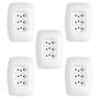 Imagem de Tomada tripla 20a/250v com placa 4x2 Fame Elegance 5 unidades