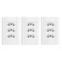 Imagem de Tomada Tripla 20a Com Placa 4x2 Fame Modulare - Kit 3 Un