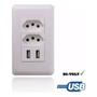 Imagem de Tomada USB com 2 Alimentador USB e 2 Tomada 2P+T
