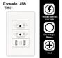 Imagem de Tomada USB com Espelho 4x2 - Dupla USB 5v LED - VALECOM