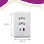 Imagem de Tomada Usb Duo Oex Bivolt Prática Tipo-C Moderna