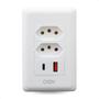 Imagem de Tomada Usb Duo Oex Bivolt Prática Tipo-C Moderna