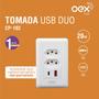 Imagem de Tomada Usb Duo Oex Bivolt Prática Tipo-C Moderna