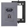 Imagem de Tomada USB Pial Plus+ Legrand Dupla Com Tomada 20A Cinza 4x2