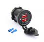 Imagem de Tomada Usb Turbo 2 Saídas 3.1a Carro, Moto, Caminhão, Barco de Embutir 12/24V Led Vermelho KLX Qualidade e Inovação