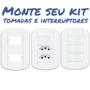 Tomadas 10A/20A Interruptores Paralela/Simples Placa Cega Linha Blanc Parafuso - fame Imagem de Tomadas 10A/20A Interruptores Paralela/Simples Placa Cega Linha Blanc Parafuso