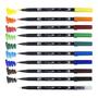 Imagem de Tombow Dual Brush Pens Primarias Palette 10 Cores