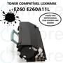 Imagem de Toner Compatível E260 E260A11L para Impressora E260DN E460DN E360DN E260 E460 E360