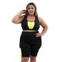Imagem de Top Academia Feminino Plus Size Fitness Nadador Alça Grossa Suplex E dry fit  Sem Bojo 