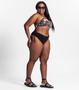 Imagem de Top Biquíni Estampado Com Bojo Plus Size Uni Femme Preto