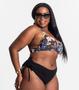 Imagem de Top Biquíni Estampado Com Bojo Plus Size Uni Femme Preto