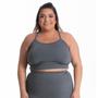 Imagem de Top Blusa Cropped Plus Size Academia Verão Treino Caminhada