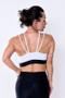 Imagem de Top com bojo fitness branco com decote v