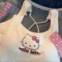 Imagem de Top Cropped Branco Hello Kitty - Moda Verão para Meninas - Design com Alças e Bojo
