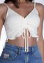 Imagem de Top Cropped Feminino de Alça Com Franzido