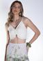 Imagem de Top Cropped Feminino de Alça Com Franzido