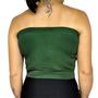 Imagem de Top Cropped Feminino Faixa sem alça Elástico Barra Liso Viscolycra Pp a Plus Size