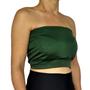 Imagem de Top Cropped Feminino Faixa sem alça Elástico Barra Liso Viscolycra Pp a Plus Size