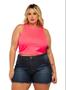 Imagem de Top Cropped Regata Cavada Feminino Plus Size Blusinha Gringa