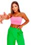 Imagem de Top Cropped Suplex Lycra Faixa Com Bojo Blusa Sem Alça