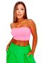 Imagem de Top Cropped Suplex Lycra Faixa Com Bojo Blusa Sem Alça