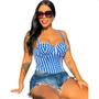 Imagem de Top Cropped Xadrez Inverno Com Bojo Lançamento Blusa Feminina Elegante Casual Confortável Barato  Feminino