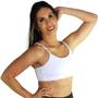 Imagem de Top fitness feminina academia alças finas comfort branco