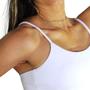 Imagem de Top fitness feminina academia alças finas comfort branco