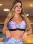 Imagem de Top Fitness Feminino de Cirrê com Alcinhas e Bojo Removível  Estilo, Conforto e Suporte Ideal para Seus Treinos!