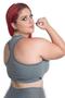 Imagem de Top Fitness Nadador Feminino Plus Size Com Bojo Esportivo Roupa de Academia Suplex Alta Sustentação