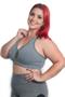 Imagem de Top Fitness Nadador Feminino Plus Size Com Bojo Esportivo Roupa de Academia Suplex Alta Sustentação