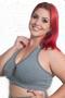 Imagem de Top Fitness Nadador Feminino Plus Size Com Bojo Esportivo Roupa de Academia Suplex Alta Sustentação