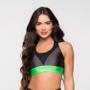 Imagem de Top Fitness Poliamida com Detalhe Verde e Chumbo Roma