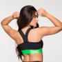 Imagem de Top Fitness Poliamida com Detalhe Verde e Chumbo Roma