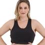 Imagem de Top Nadador Fitness Feminino Suplex Reforçado Moda Esportiva Básica Plus Size 3042A