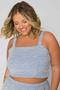 Imagem de Top Plus Size Tweed Azul femino Cess