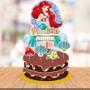 Imagem de Topo de bolo princesa Ariel topper decoração festa aniversár