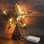 Imagem de Topper de árvore de Natal CVHOMEDECO Black Star com luzes LED