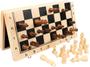 Imagem de Torneio magnético de 15 polegadas Staunton Jogo de tabuleiro de xadrez de madeira com xadrez artesanal e slots de armazenamento para crianças e adultos 2 extra queen