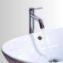 Imagem de Torneira alta clean em aço inox para cubas e pias de banheiros e lavatorios - acabamento cromado escovado e preto fosco