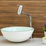 Imagem de Torneira alta cromada para banheiros e lavabos - modelo link 