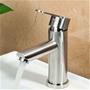 Imagem de Torneira Alta Monocomando Luxo Inox Cromada Bancada Banheiro Elegância Cromada