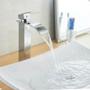 Imagem de Torneira banheiro lavabo misturador monocomando cascata bica alta cromada