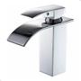Imagem de Torneira Banheiro Lavabo Misturador Monocomando Cascata Bica Baixa Cromada