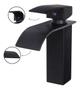 Imagem de Torneira Banheiro Lavabo Monocomando Quadrada Cascata Black